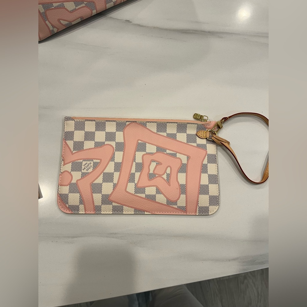 Louis Vuitton Damier Azur Tahitienne Neverfull w/Pouch MM - Picture 13 of 16